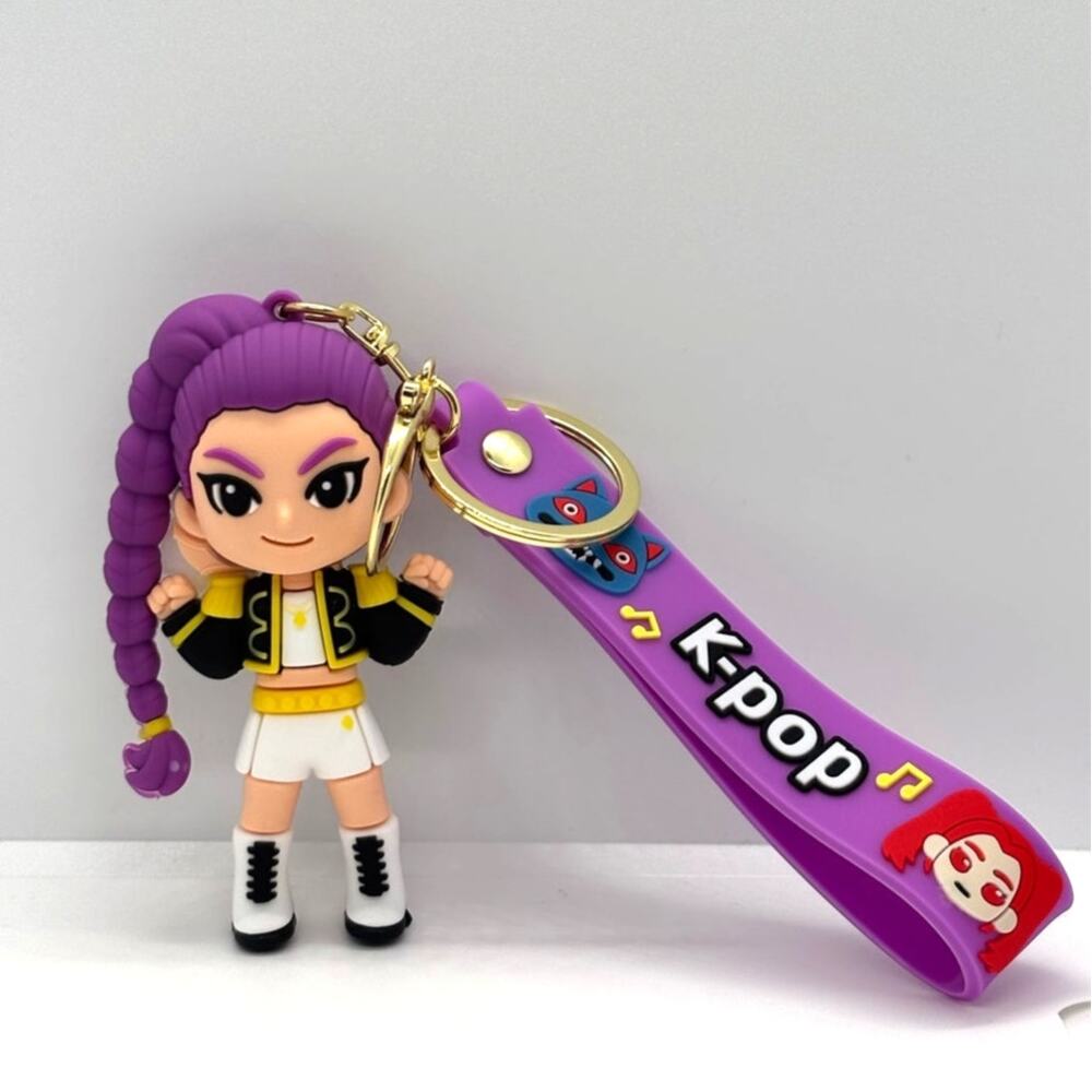 New K-Pop Demon Hunters Rumi Collectible Action Figure Keychain